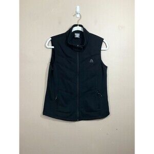 VTG Nike ACG Womens Fleece Lined Vest L Black Full Zip Outdoors Pockets Active